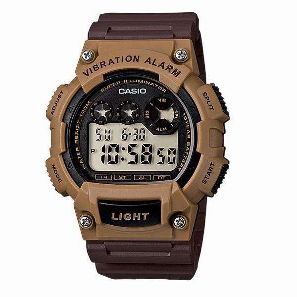 Casio W-735H-5A Brown Resin Watch for Men Affordable casual watches Sporty casual watches Affordable luxury casual watches