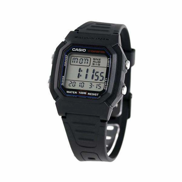 Casio W-800H-1AVDF Black Resin Strap Watch for Men