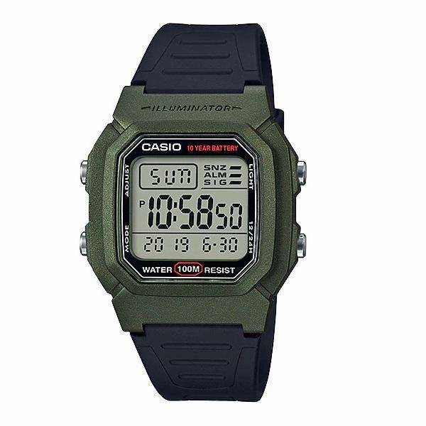 Casio W-800HM-3AVDF Black Resin Watch for Men and Women Affordable casual watches Sporty casual watches Affordable luxury casual watches