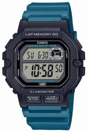 Casio WS-1400H-3A Aqua Blue Resin Strap Watch for Men,men's watches,watch for men, best men's watches,luxury men's watch,minimalist men's watch,casual men's watch,dress watch for men,automatic men's watch,quartz men's watch,cheap men's watch. busin