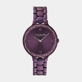 Chelsea Women Quartz Purple Dial Analog Stainless Steel Watch 14504353 women watches best women watches affordable women's watches branded women watches