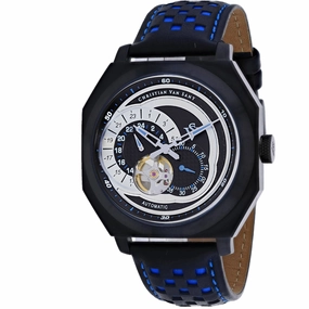 Christian Van Sant Men's Watch - Machina Automatic Black Dial Blue Strap | CV0564 men's watches best men's watches under $500 affordable men's watches men watches classic