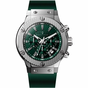 Christian Van Sant Men's Watch - Monarchy Quartz Green Dial Rubber Strap | CV8143 