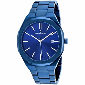 Christian Van Sant Men's Watch - Octavius Slim Quartz Blue Dial Bracelet | CV0526 