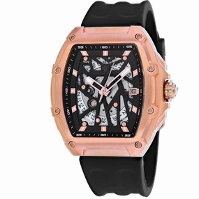 Christian Van Sant Men's Watch - Odyssey Skeleton Dial Black Rubber Strap | CV6195 men's watches best men's watches under $500 affordable men's watches men watches classic