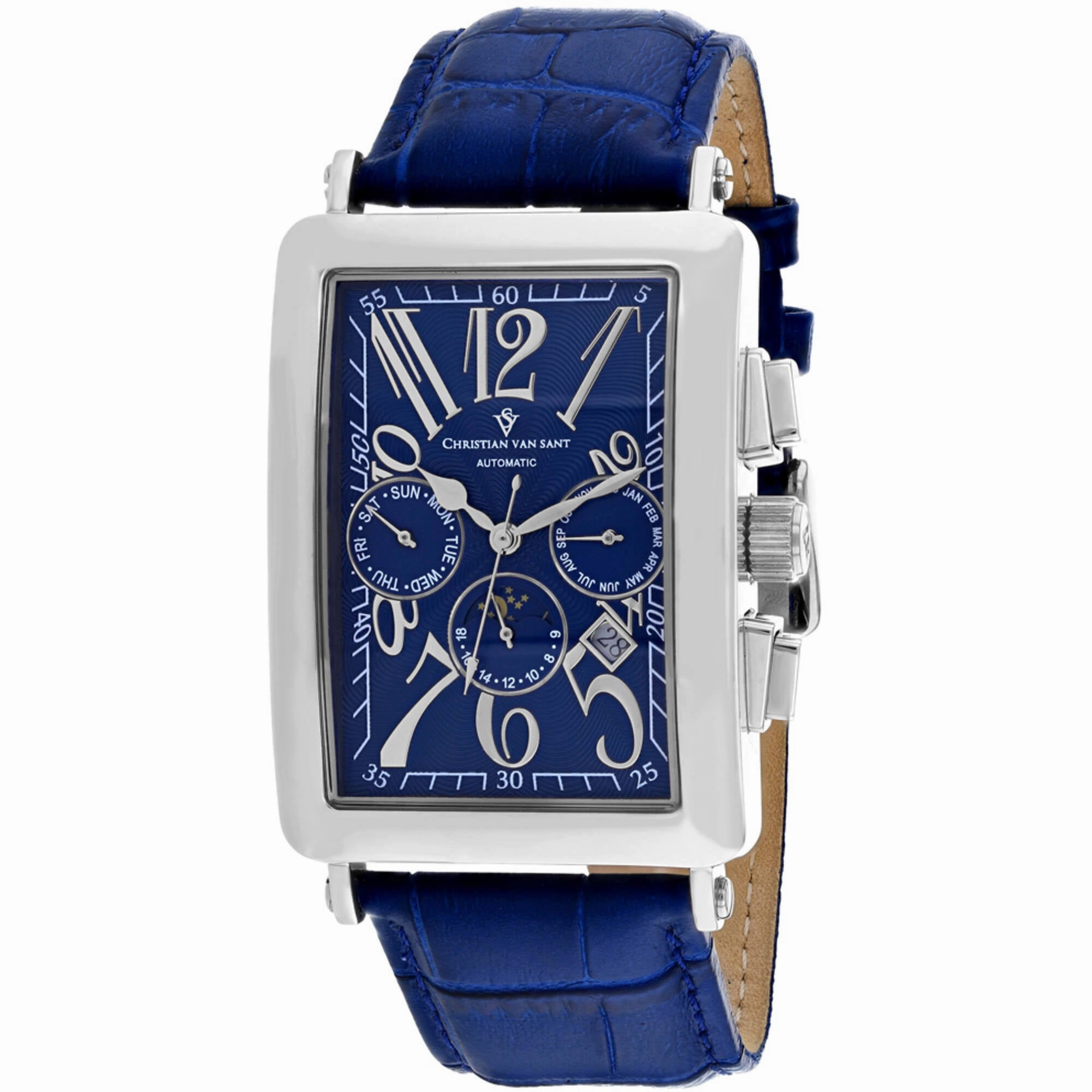 Christian Van Sant Men's Watch - Prodigy Automatic Blue Dial Leather Strap | CV9137 men's watches best men's watches under $500 affordable men's watches men watches classic