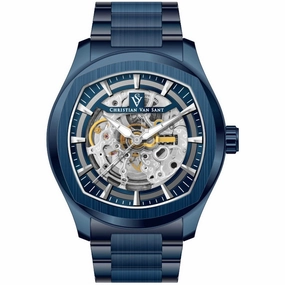 Christian Van Sant Men's Watch - Romeo Automatic Blue Dial Steel Bracelet | CV9511 men's watches best men's watches under $500 affordable men's watches men watches classic