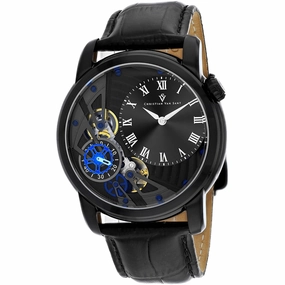 Christian Van Sant Men's Watch - Sprocket Auto-Quartz Black Dial Strap | CV1550 men's watches best men's watches under $500 affordable men's watches men watches classic