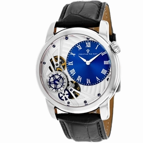 Christian Van Sant Men's Watch - Sprocket Auto-Quartz Black Leather Strap | CV1542 