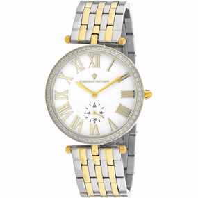 Christian Van Sant Women's Watch - Hush Quartz Mop Dial Two Tone Bracelet | CV0296 Luxury Quartz Watch Quartz Watch Sale