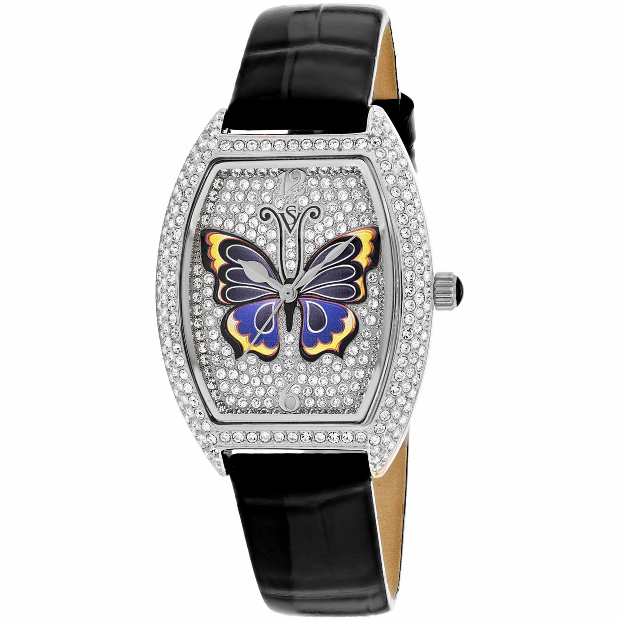 Christian Van Sant Women's Watch - Papillon Quartz Black Leather Strap | CV4870B Luxury Quartz Watch Quartz Watch Sale