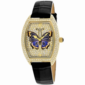 Christian Van Sant Women's Watch - Papillon Quartz Black Leather Strap | CV4873B Luxury Quartz Watch Quartz Watch Sale