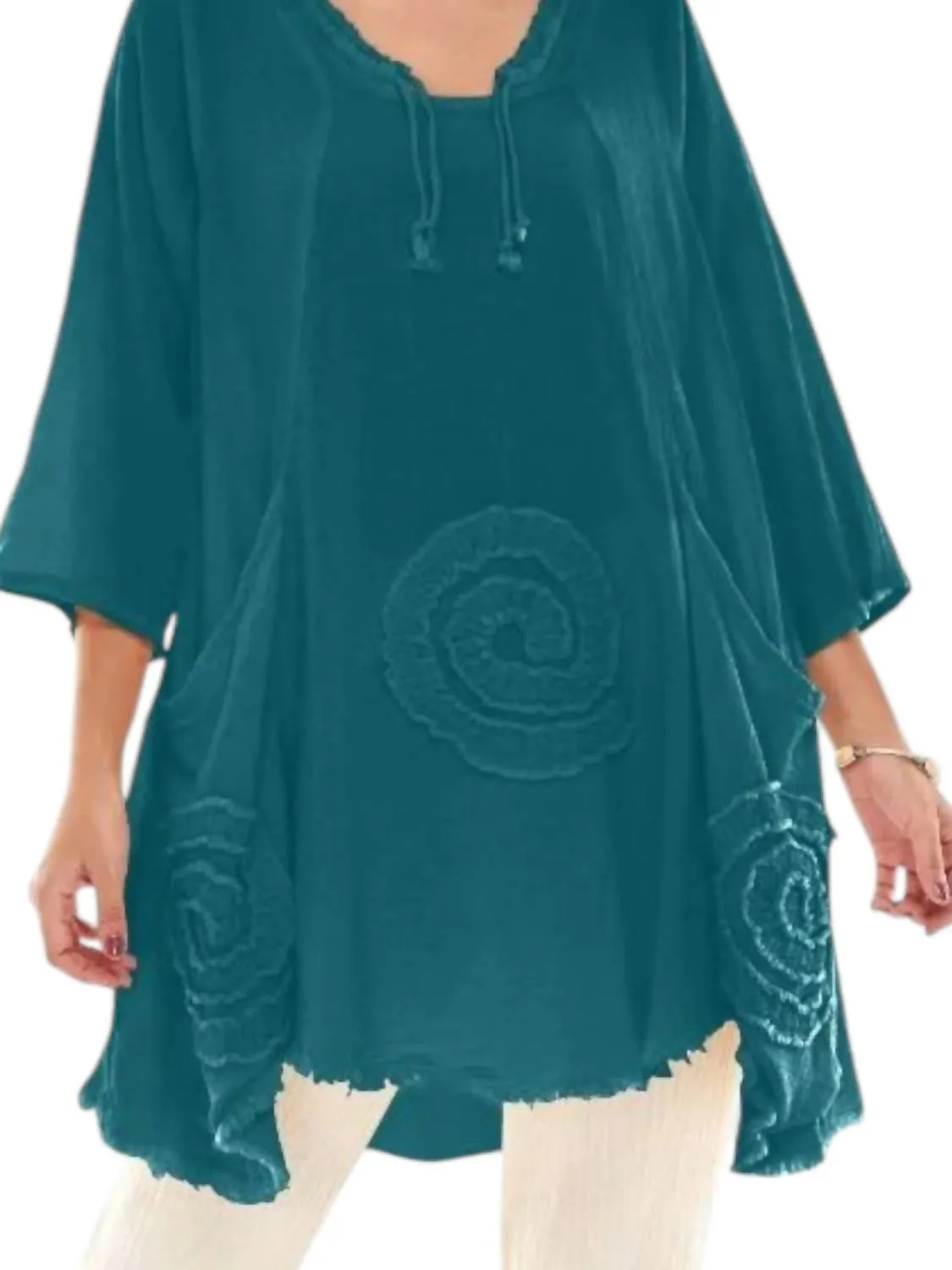 Circle Tunic Top In Pine