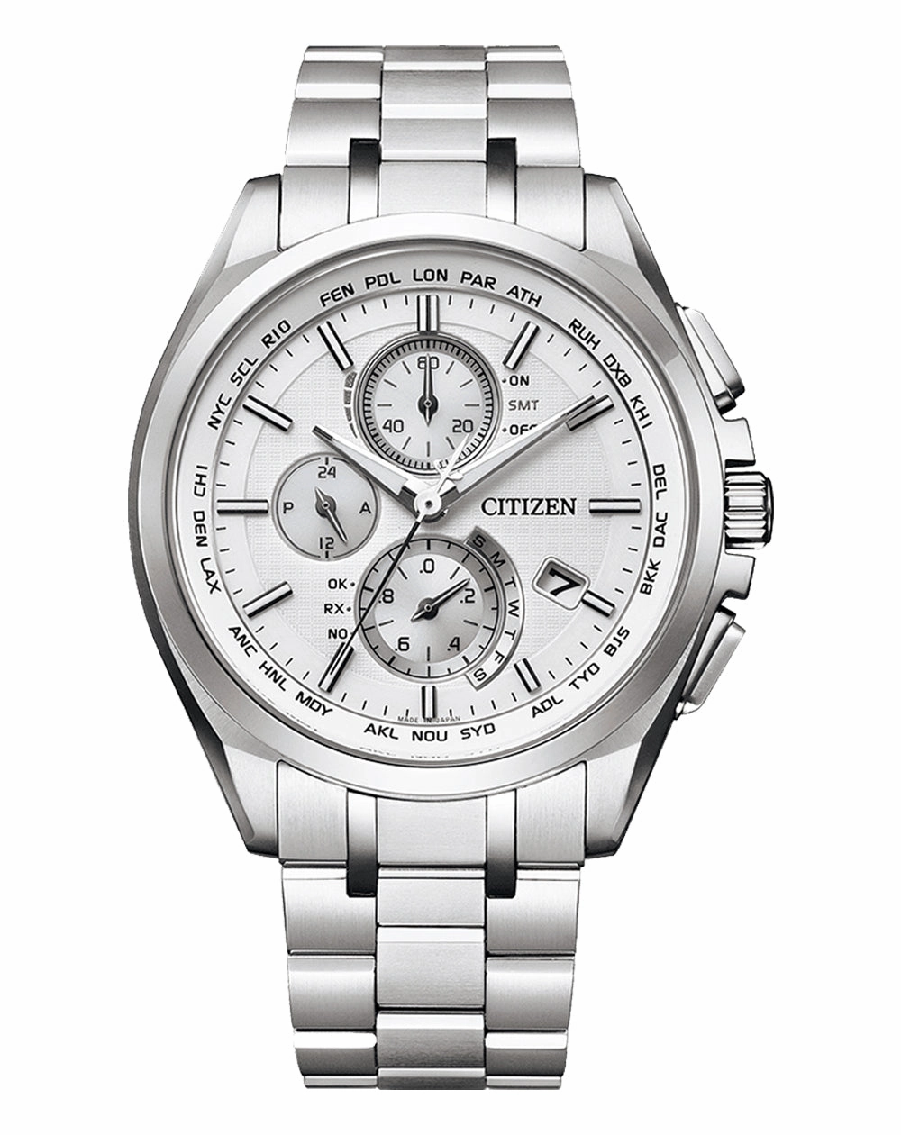 Citizen Attesa Radio Controlled Eco-Drive Titanium Watch AT8040-57A 