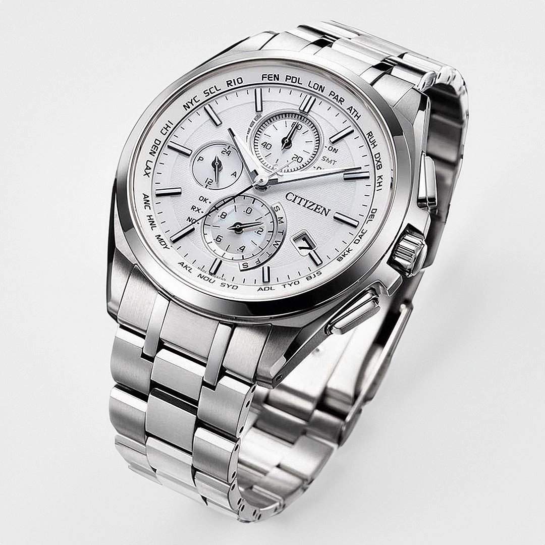 Citizen Attesa Radio Controlled Eco-Drive Titanium Watch AT8040-57A