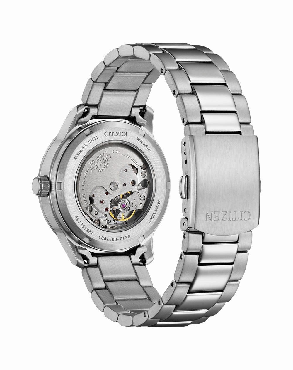 Citizen Automatic Silver Stainless Steel Bronze Dial Watch NJ0191-83X