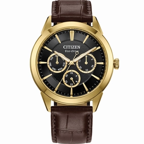 Citizen Eco-Drive BU2112-06E Multi-Function Affordable Leather Watch Leather Watch Discount