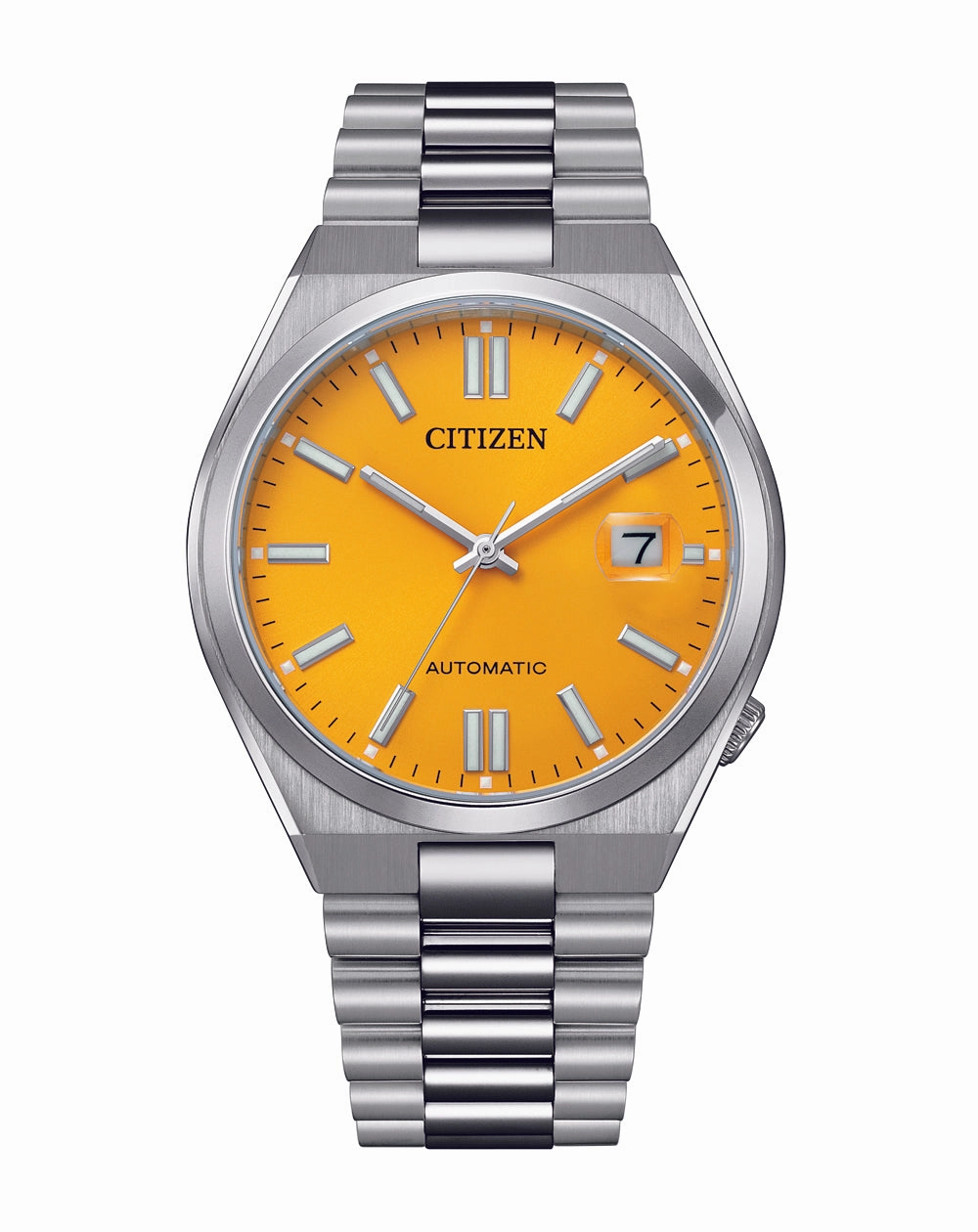 Citizen Tsuyosa Automatic Silver Stainless Steel Yellow Dial Watch NJ0150- 81Z 