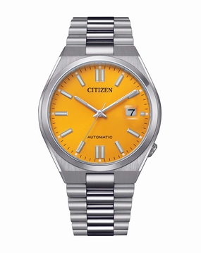 Citizen Tsuyosa Automatic Silver Stainless Steel Yellow Dial Watch NJ0150- 81Z 