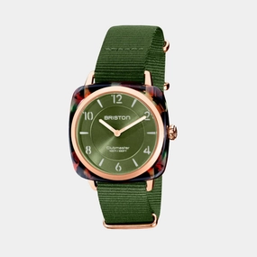Clubmaster Chic Women Quartz Olive Green Dial Analog Nato Watch 21536.PRA.UG.26.NOL women watches best women watches affordable women's watches branded women watches