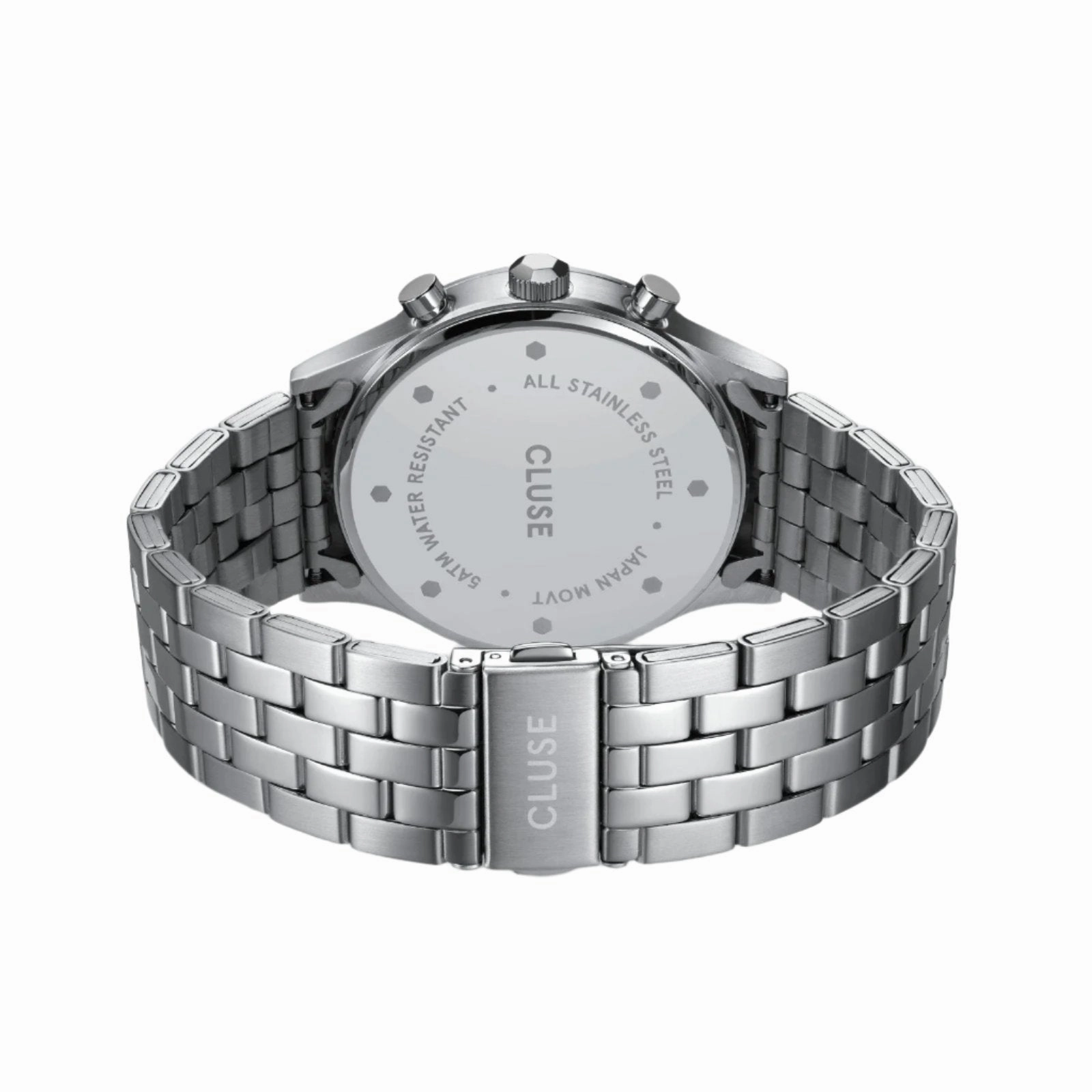 CLUSE Antheor Multifunction Green Dial Silver Stainless Steel Link Watch CW21002