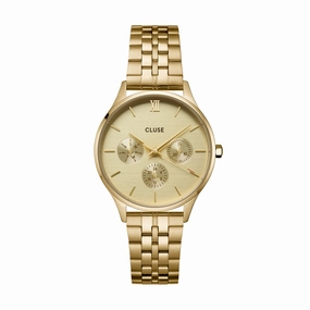 CLUSE Minuit Multifunction Full Gold Link Watch CW10701 