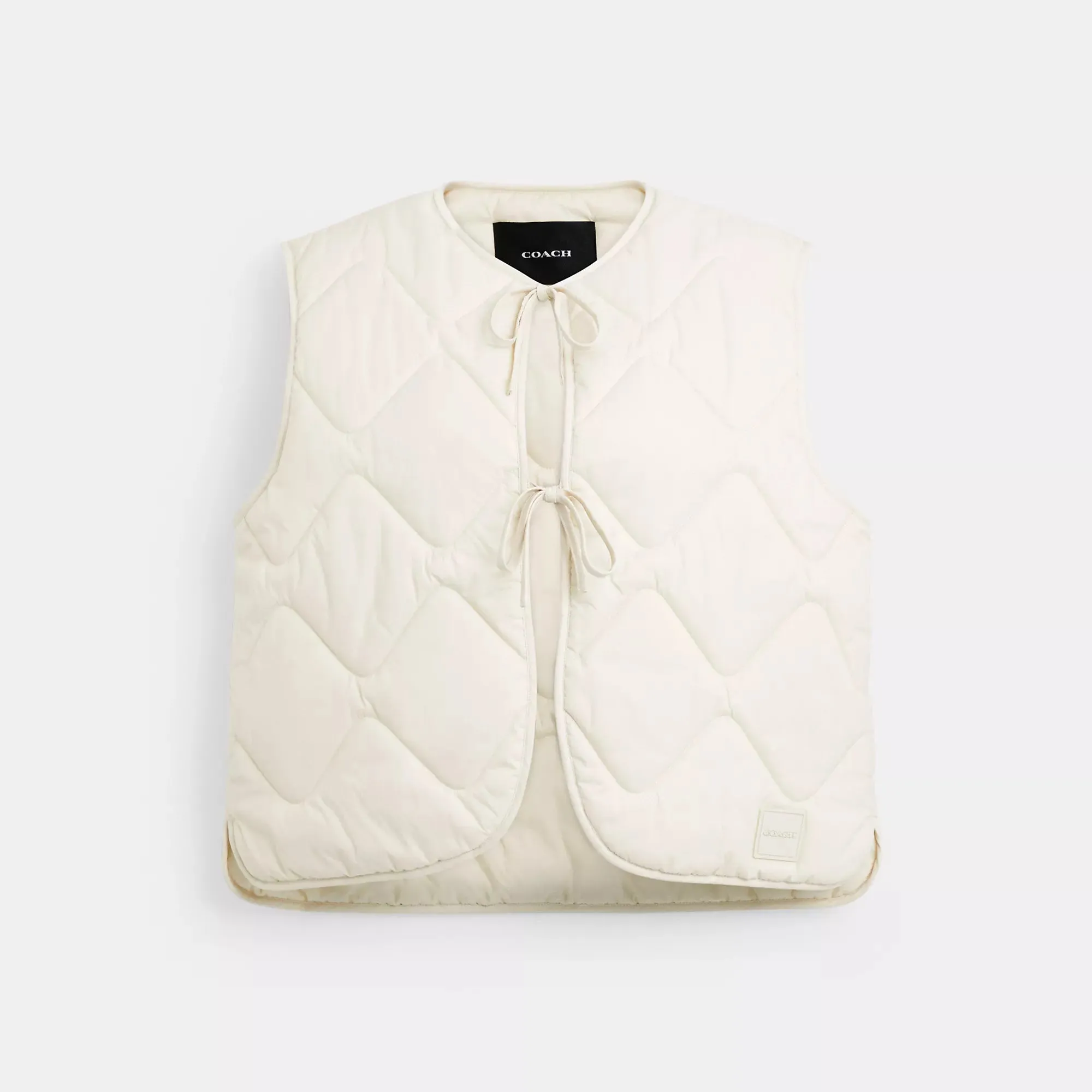 Coach Outlet Quilted Tie Front Vest