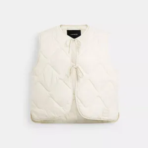 Coach Outlet Quilted Tie Front Vest