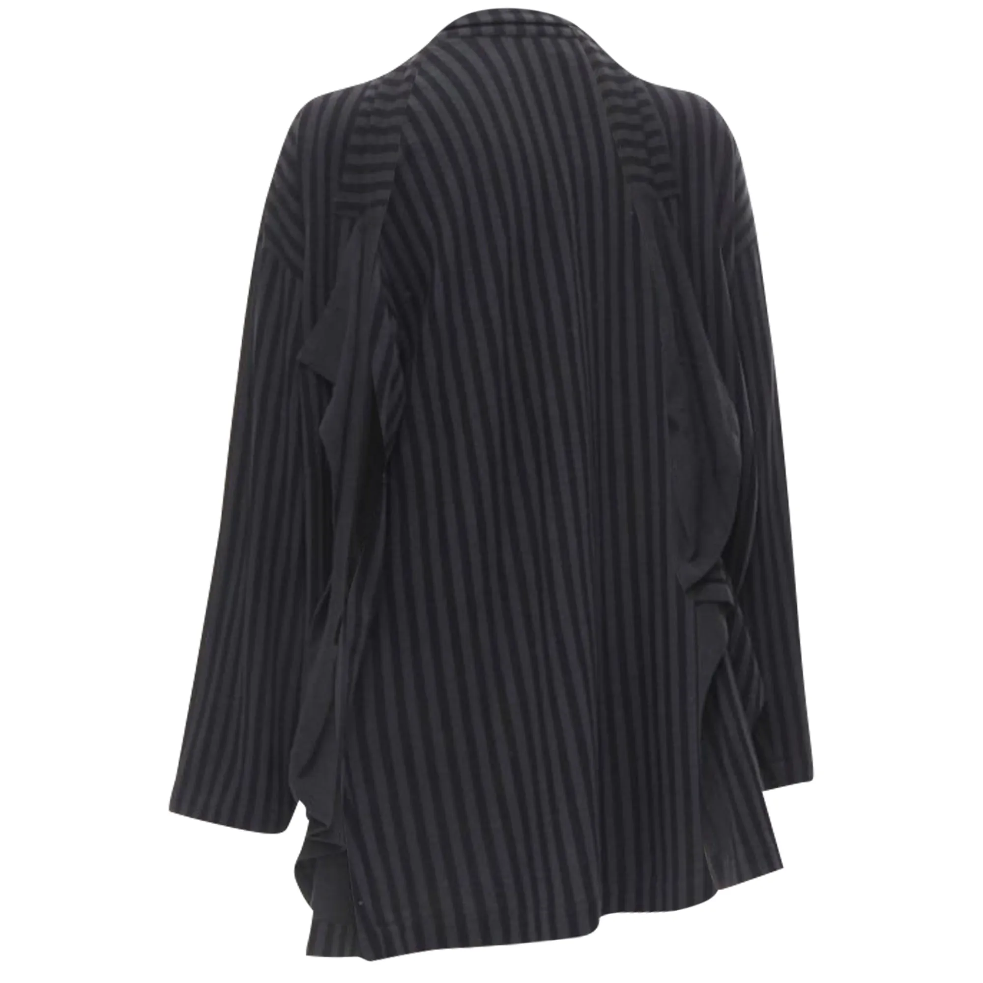 Comme Des Garcons striped wool draped jacket