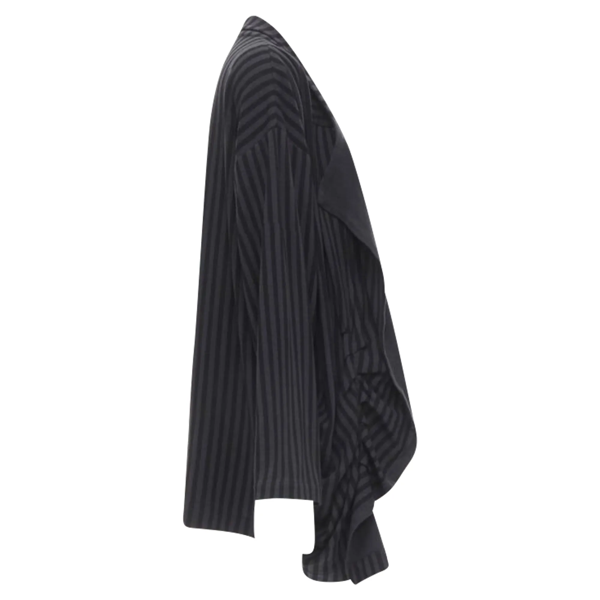 Comme Des Garcons striped wool draped jacket