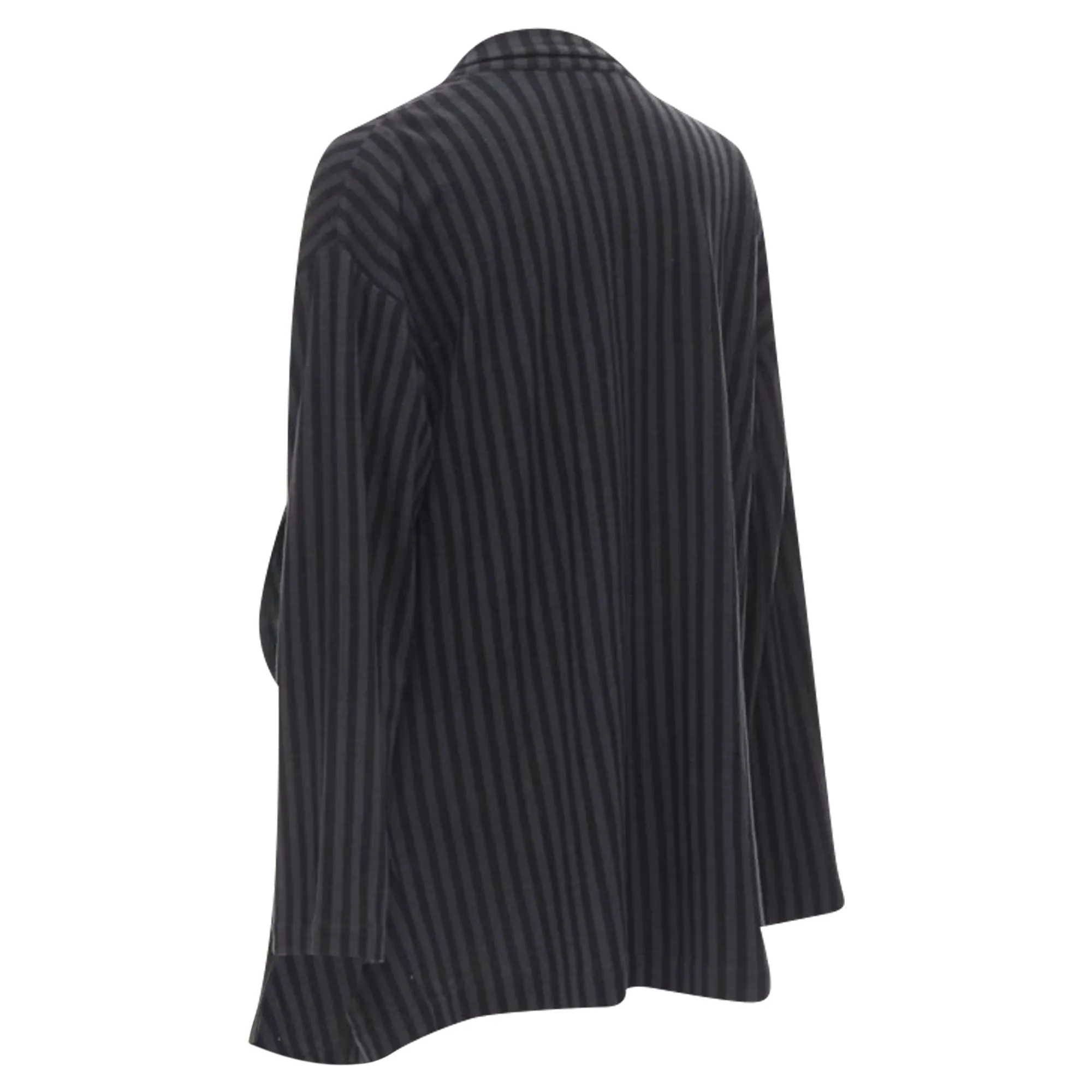 Comme Des Garcons striped wool draped jacket