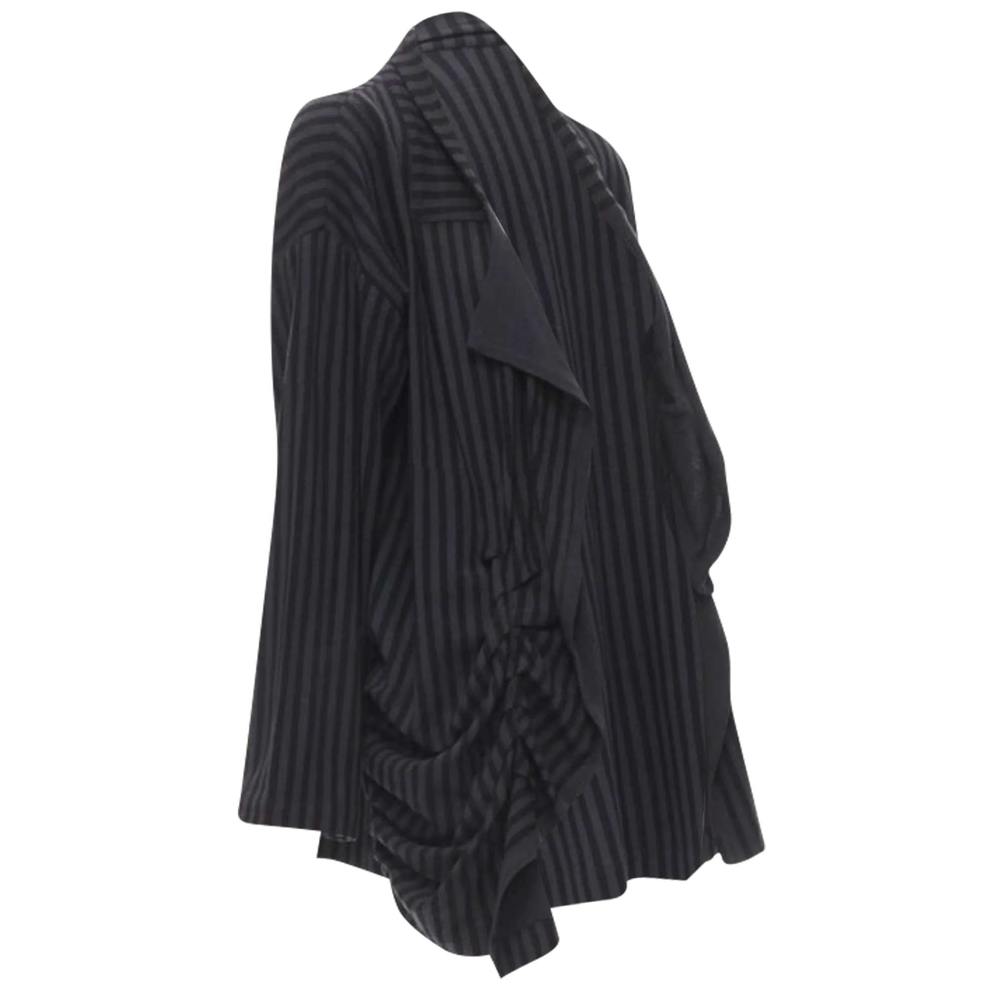 Comme Des Garcons striped wool draped jacket