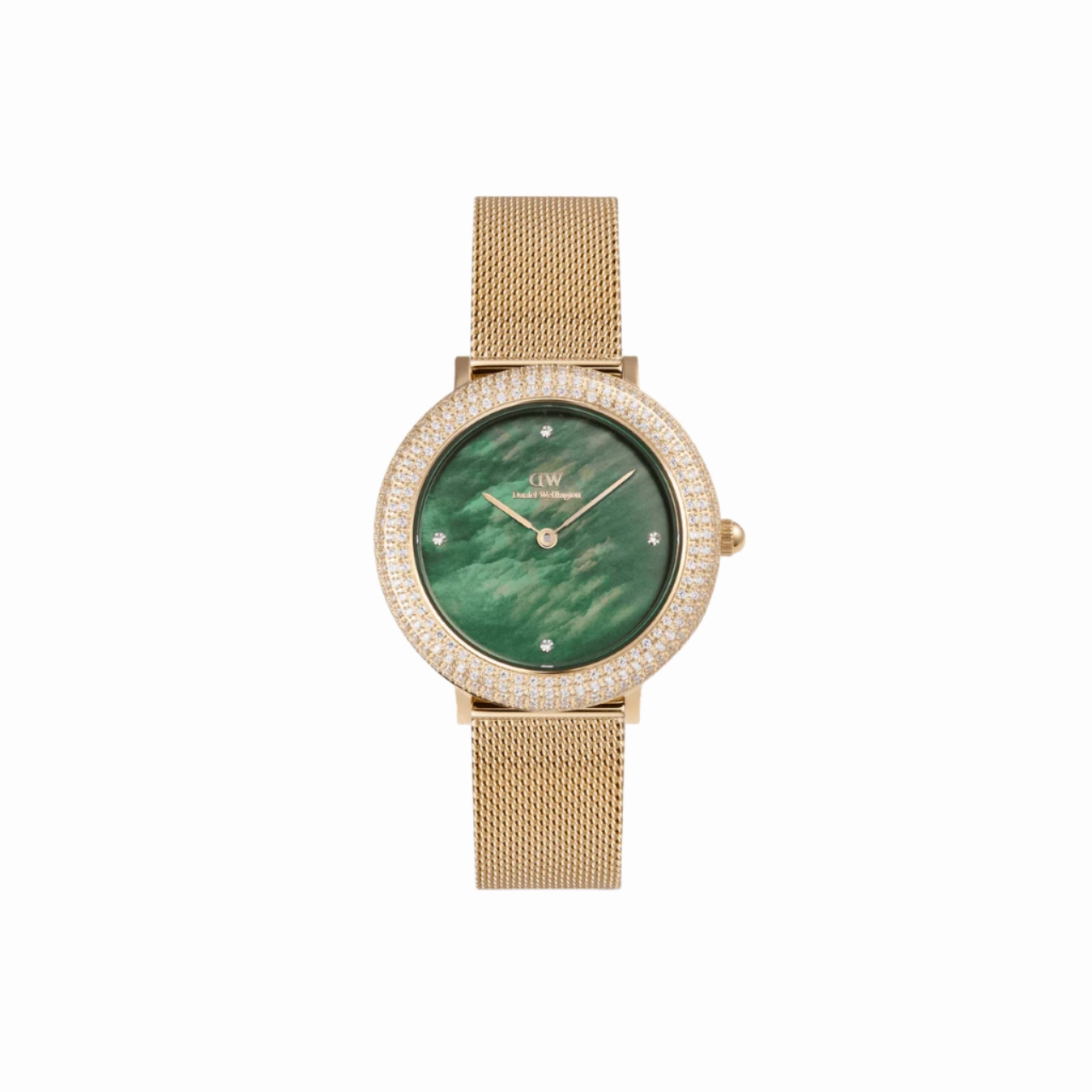 Daniel Wellington Crystalline Bezel Evergold Green Dial Watch DW00100824 