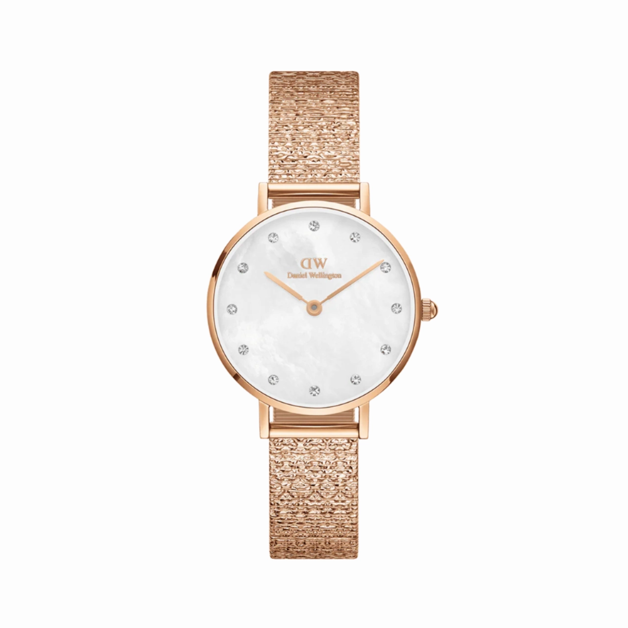 Daniel Wellington Petite Lumine Pressed White Dial Stainless Steel Watch DW00100590 