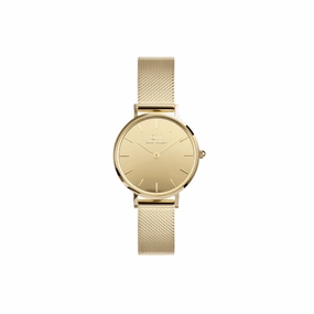 Daniel Wellington Petite Mirror Reflection Gold Dial Watch DW00100797 