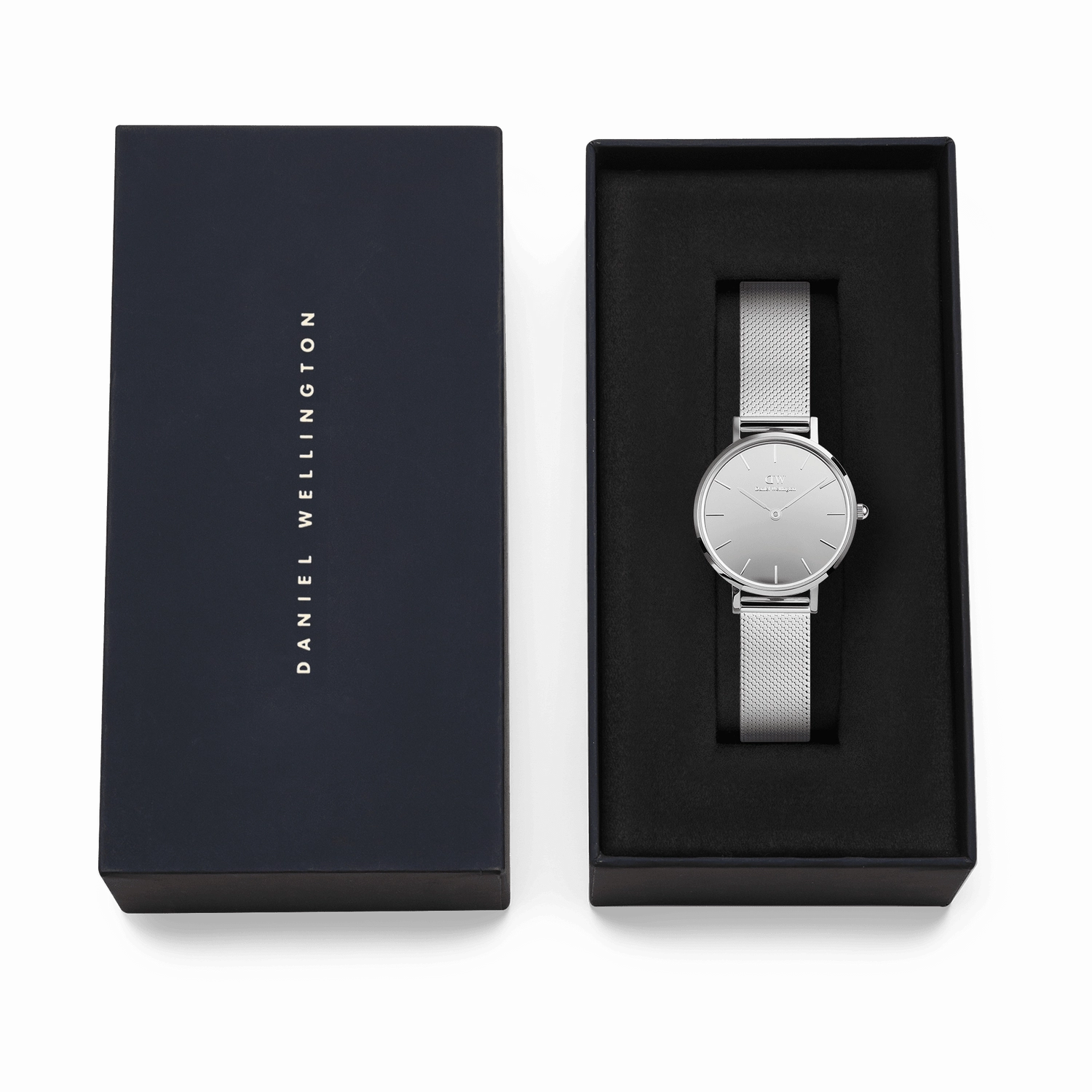 Daniel Wellington Petite Mirror Reflection Silver Dial Watch DW00100796