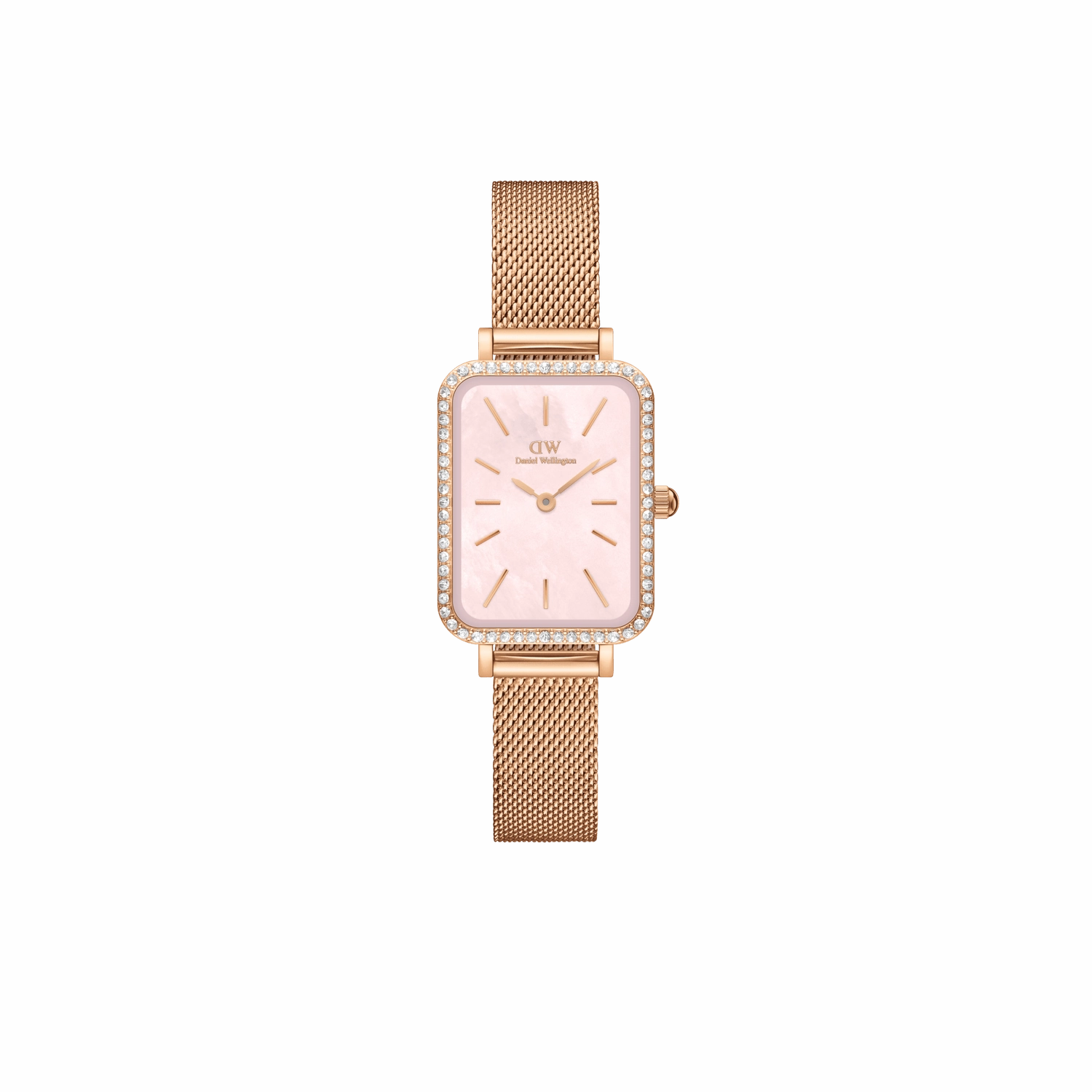 Daniel Wellington Quadro 20X26 Bezel Mesh Pink MOP Watch DW00100669,quartz watch, quartz watches for men, quartz watches for women, best quartz watch, minimalist quartz watch, luxury quartz watch, waterproof quartz watch,analog quartz watch, digital quartz