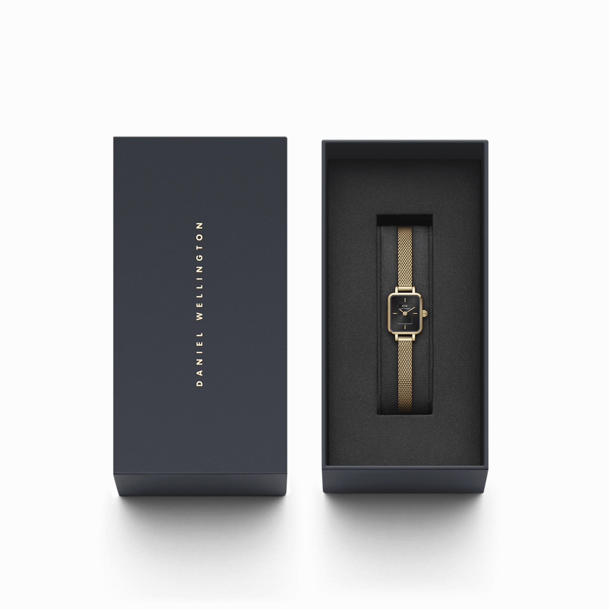 Daniel Wellington Quadro Mini 15x18mm Evergold G Black DW00100652