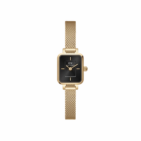Daniel Wellington Quadro Mini 15x18mm Evergold G Black DW00100652 