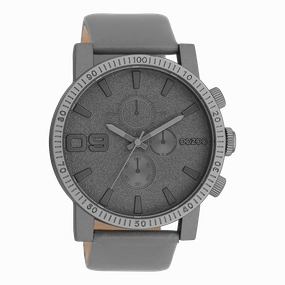 Dark grey OOZOO watch with leather strap - C11312,seiko watches,mens watches,couple watches,watches designer,watches discount,best watches for men
