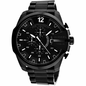 Diesel Men's Watch - Mega Chief Quartz Chronograph Black Dial Steel Bracelet | DZ4283 men's watches best men's watches under $500 affordable men's watches men watches classic