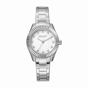 DKNY Chambers Glitz Silver Dial Stainless Steel Watch DK1L017M0035 