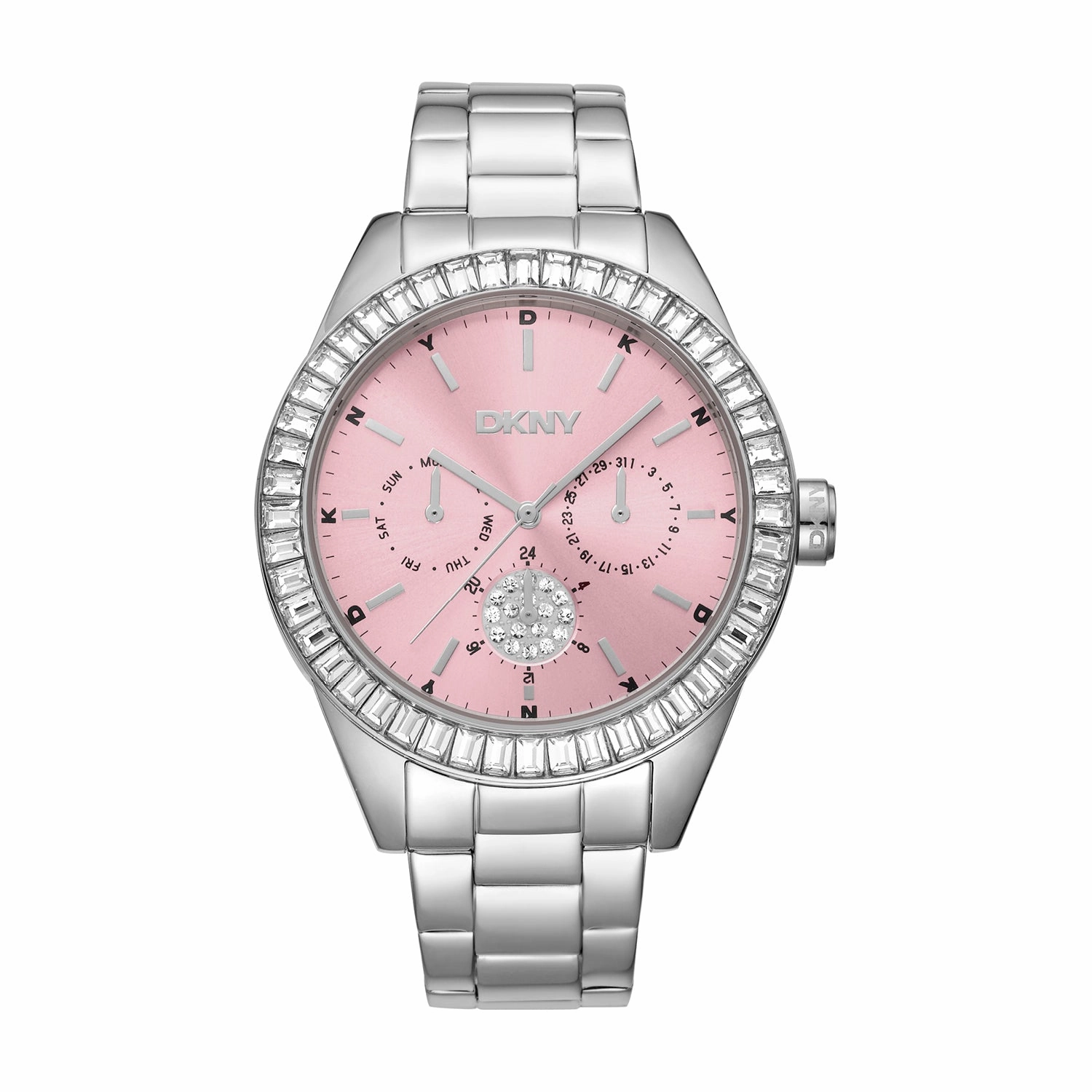 DKNY Nolita Multi Glitz Pink Dial Stainless Steel Watch DK1L027M0025 