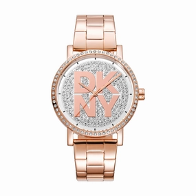 DKNY Soho Logo Silver Dial Stainless Steel Watch DK1L035M0225 