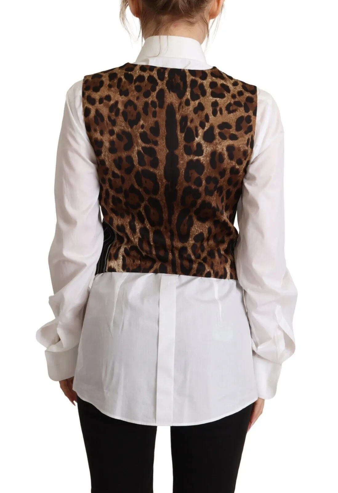 Dolce & Gabbana Elegant V-Neck Sleeveless Wool-Blend Women's Vest