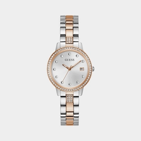 Dress Women Quartz White Dial Analog Recycled Steel Watch GW0725L2 women watches best women watches affordable women's watches branded women watches