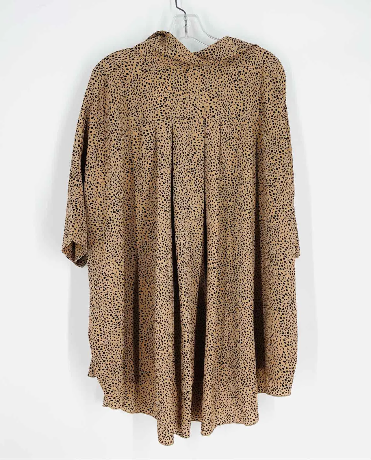 Easel Size S Brown/Black Print Tops Blouse