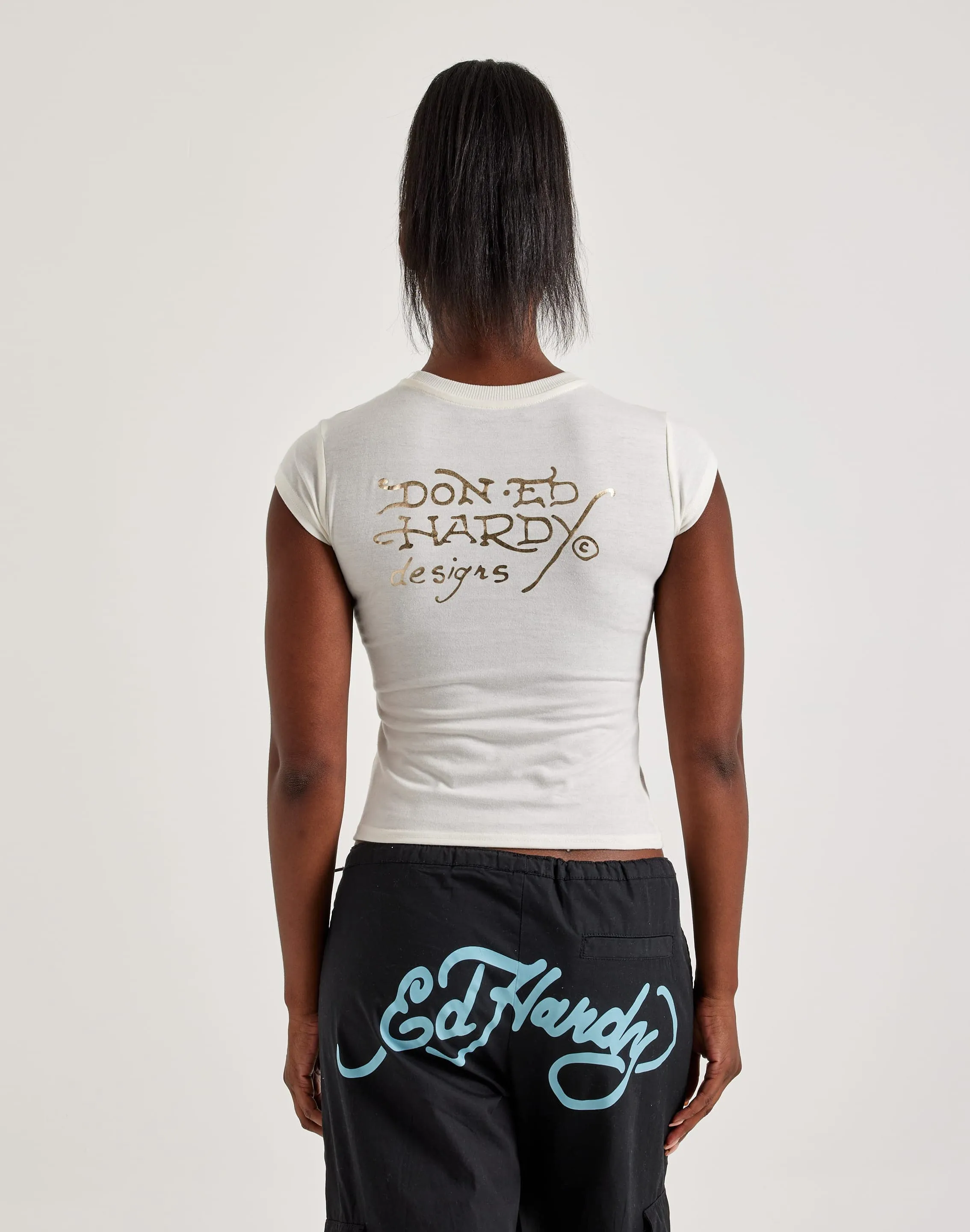 Ed Hardy Dragon Cap Sleeve Tee