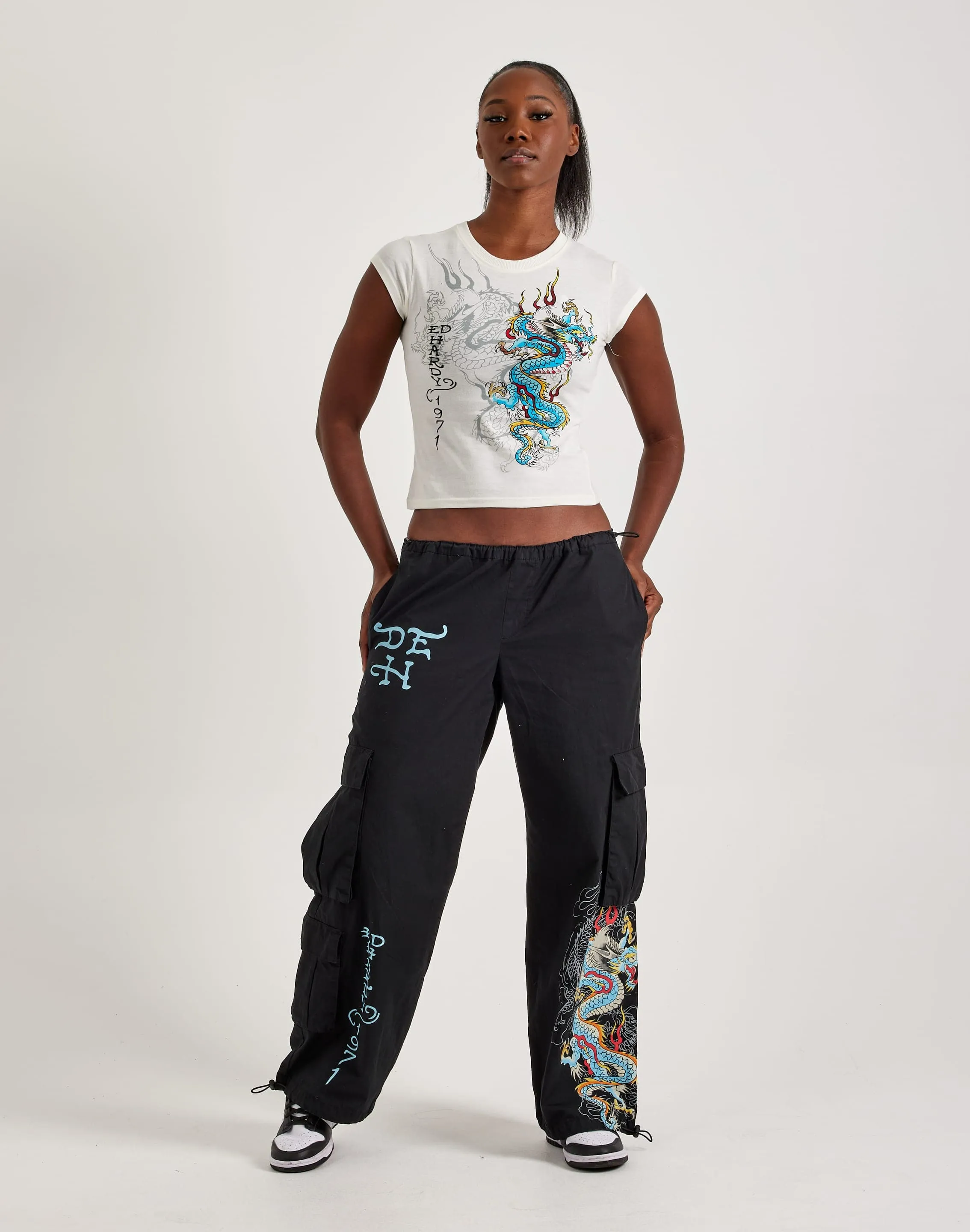 Ed Hardy Dragon Cap Sleeve Tee