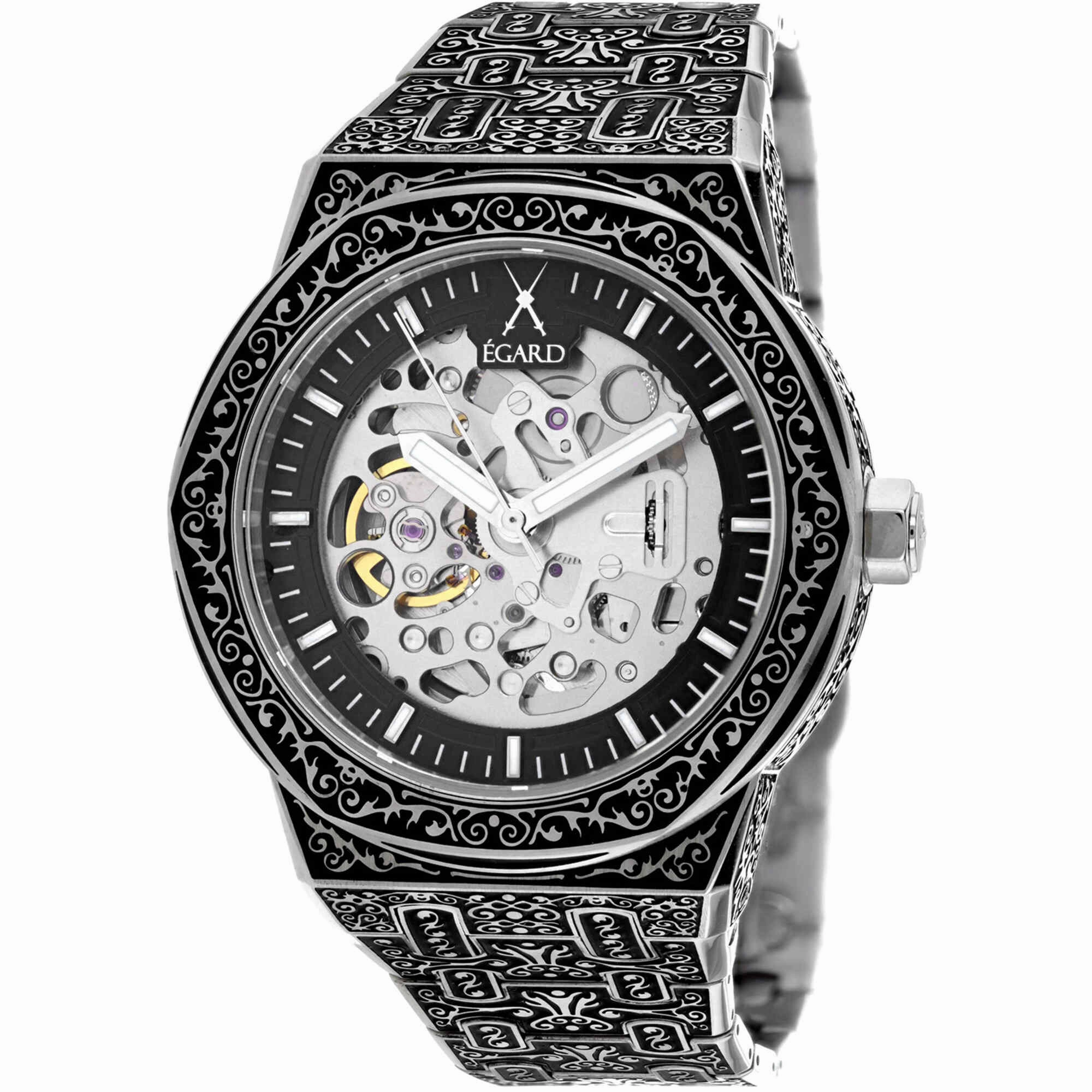 Egard Men's Watch - Bermuda Skeleton Quartz Silver Dial Bracelet | WCH-5080-G1G103 Luxury Quartz Watch Quartz Watch Sale